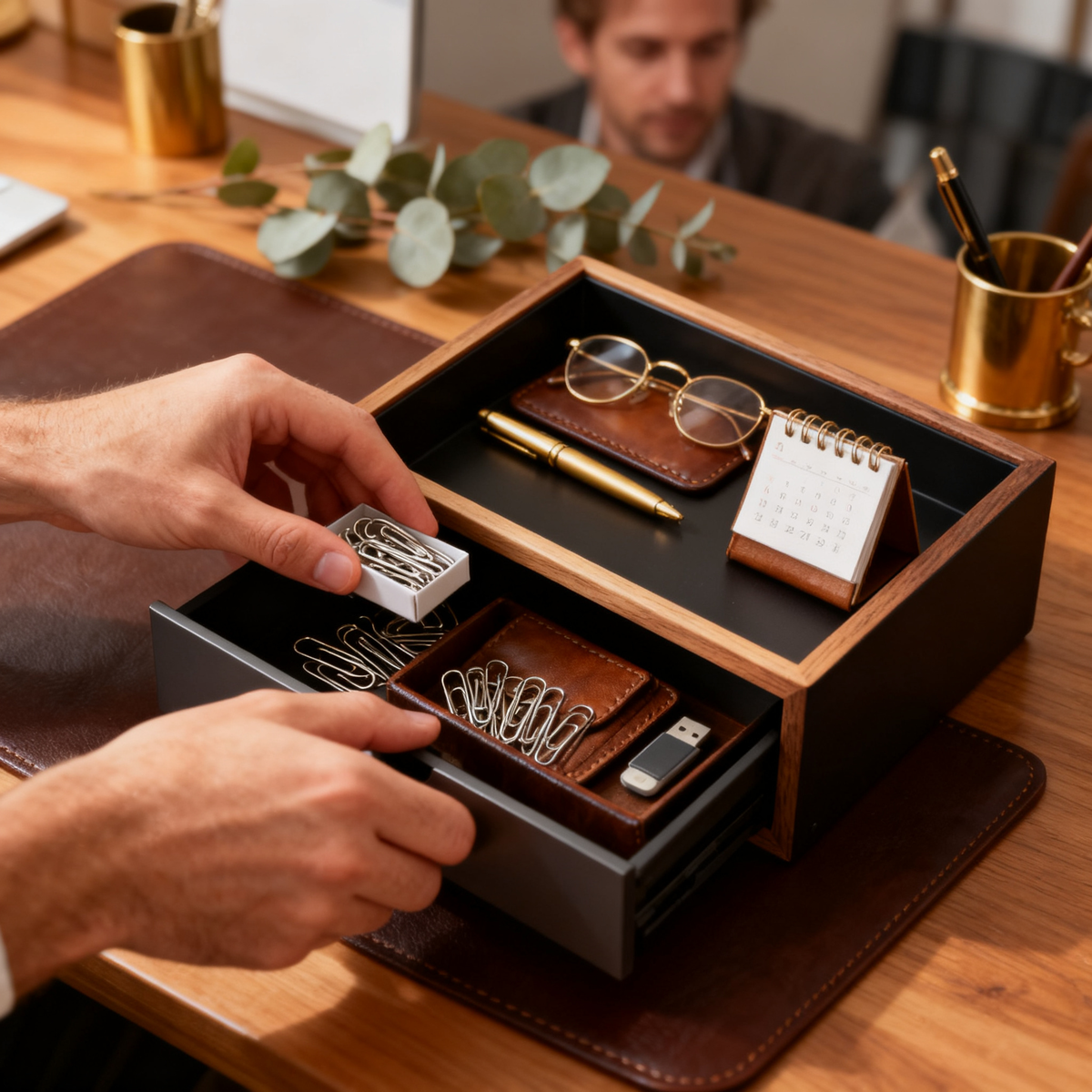 📁 Multi Function Desk Storage Box A Smart Desktop Organizer With Hidden Storage Space Designed To Keep Your Workspace Clean, Functional, And Beautiful