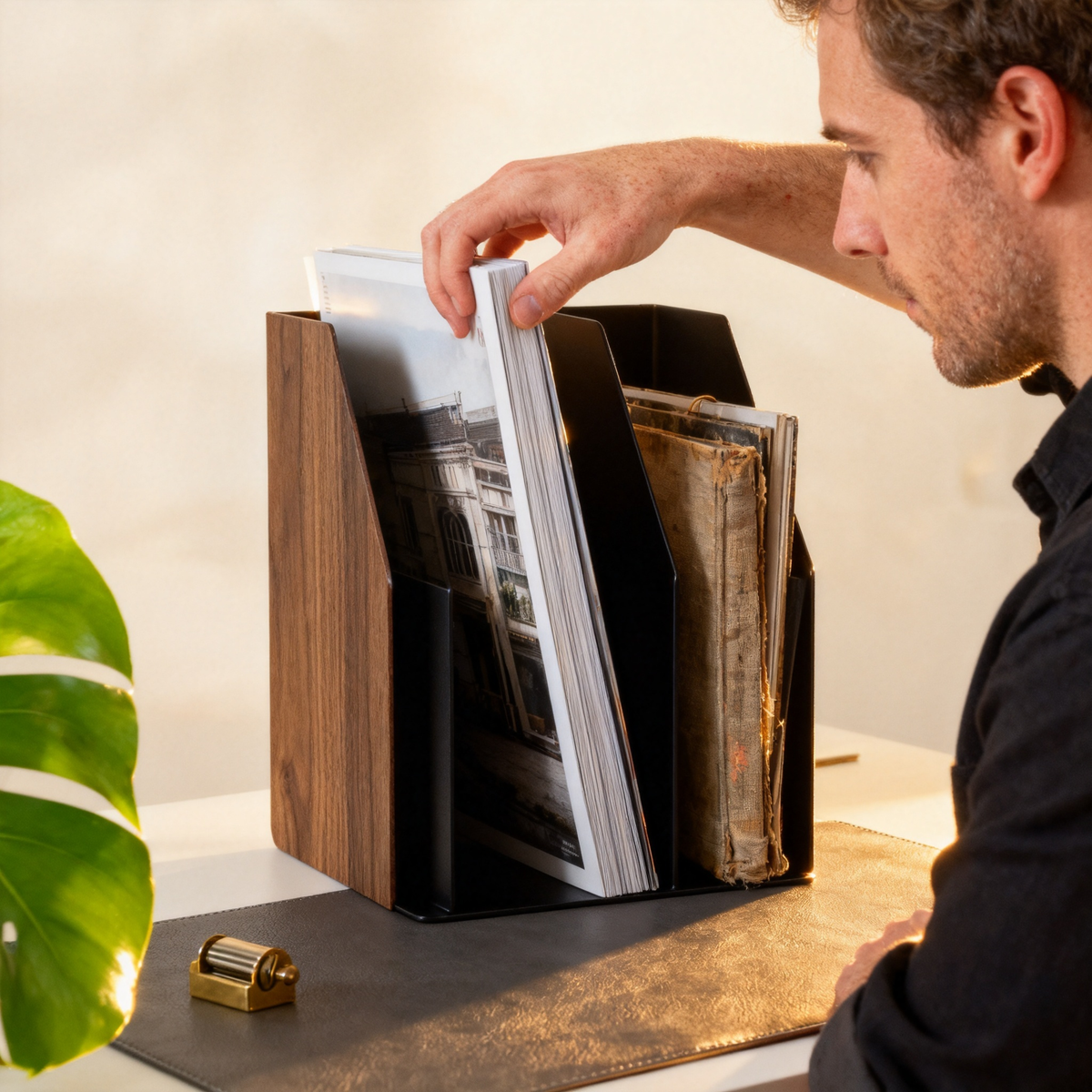 📖 Magazine & Document Organizer A Stylish Desktop Storage Solution Designed To Keep Books, Files, And Everyday Materials Neatly Arranged With Modern Elegance
