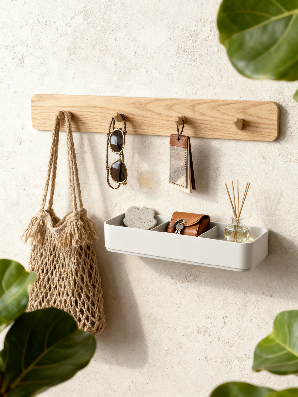 🌿 Nordic Wall Mounted Organizer A Minimal Wall Storage Solution Designed To Keep Everyday Essentials Organized While Adding A Calm And Elegant Touch To Your Home