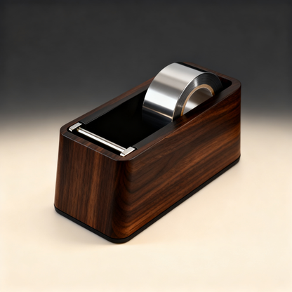 ✂️ Walnut Wood Tape Dispenser & Desk Caddy A Solid Weighted Desktop Tool That Holds Your Tape, Cuts It Clean, And Brings Quiet Craftsmanship To Every Corner Of Your Workspace
