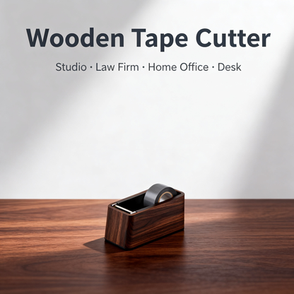 ✂️ Walnut Wood Tape Dispenser & Desk Caddy A Solid Weighted Desktop Tool That Holds Your Tape, Cuts It Clean, And Brings Quiet Craftsmanship To Every Corner Of Your Workspace