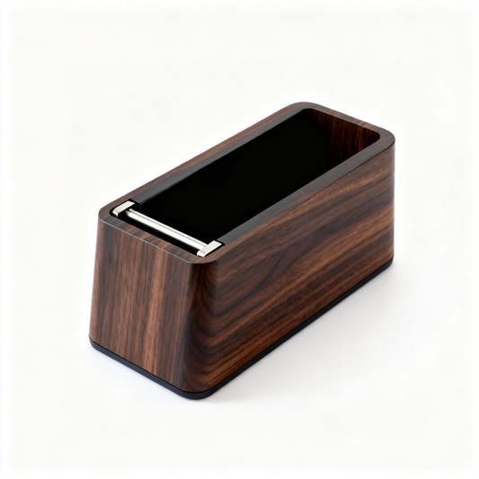 ✂️ Walnut Wood Tape Dispenser & Desk Caddy A Solid Weighted Desktop Tool That Holds Your Tape, Cuts It Clean, And Brings Quiet Craftsmanship To Every Corner Of Your Workspace