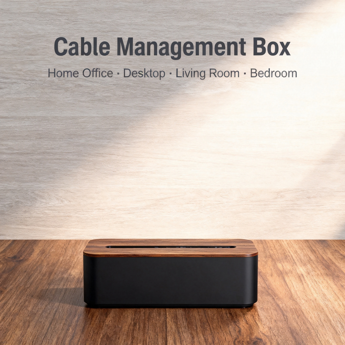 🔌 Walnut Lid Cable Management Box A Hidden Power Strip Enclosure That Swallows Your Cables, Conceals Your Power Strip, And Leaves Your Desk Looking Completely In Control