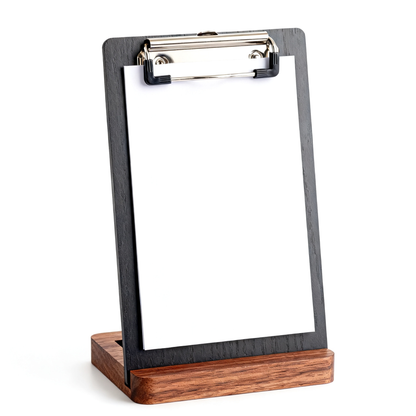 📋 Standing Walnut Base Clipboard Memo Board A Freestanding Desktop Writing Board That Keeps Your Notes, Lists, And Papers Upright, Visible, And Ready For Action