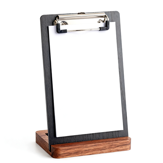 📋 Standing Walnut Base Clipboard Memo Board A Freestanding Desktop Writing Board That Keeps Your Notes, Lists, And Papers Upright, Visible, And Ready For Action