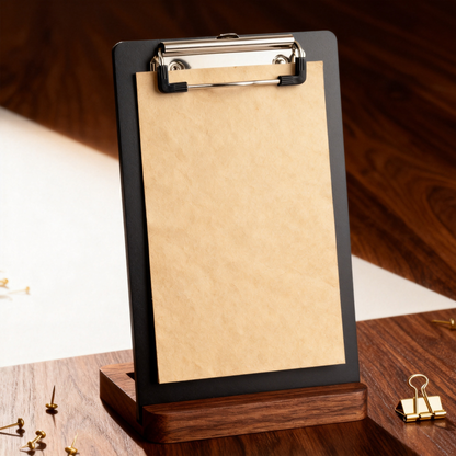 📋 Standing Walnut Base Clipboard Memo Board A Freestanding Desktop Writing Board That Keeps Your Notes, Lists, And Papers Upright, Visible, And Ready For Action