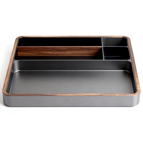 🌰 Elegant Walnut Edge Desk Organizer A Minimal Desktop Storage Solution Designed To Create A Calm, Refined, And More Inspiring Workspace
