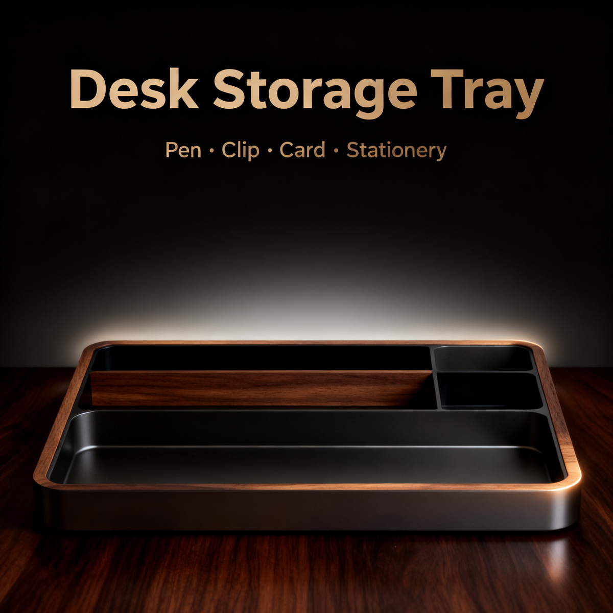🌰 Elegant Walnut Edge Desk Organizer A Minimal Desktop Storage Solution Designed To Create A Calm, Refined, And More Inspiring Workspace