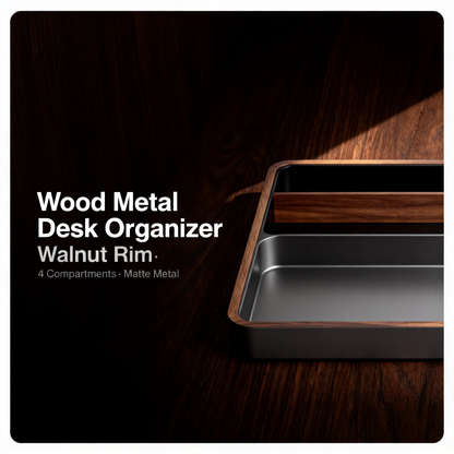 🌰 Elegant Walnut Edge Desk Organizer A Minimal Desktop Storage Solution Designed To Create A Calm, Refined, And More Inspiring Workspace