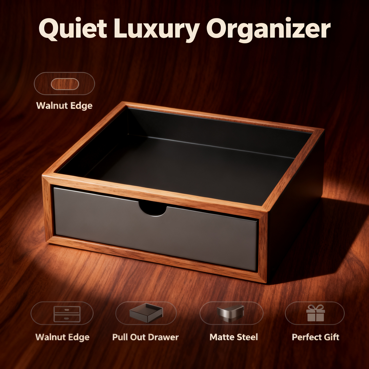 📁 Multi Function Desk Storage Box A Smart Desktop Organizer With Hidden Storage Space Designed To Keep Your Workspace Clean, Functional, And Beautiful