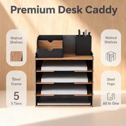 🪵 Layered Desktop Organizer Shelf A Multi-Level Storage Solution Designed To Maximize Desk Space While Bringing Style, Balance, And Efficiency To Your Daily Workspace