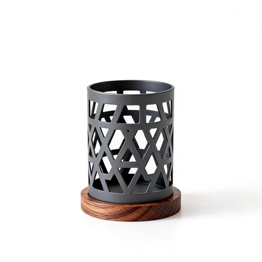 🌿 Wooden Base Pen Caddy A Natural-Inspired Desktop Organizer Combining Warm Wood Details And Modern Functionality For A More Comfortable Creative Workspace