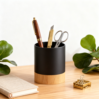 ✦ A Refined Touch For Your Everyday Workspace Minimal Metal Pen Caddy — Where Functional Storage Meets Modern Desk Aesthetics